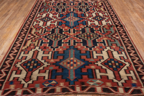 Antique Kilim Area Rug (6' x 10')